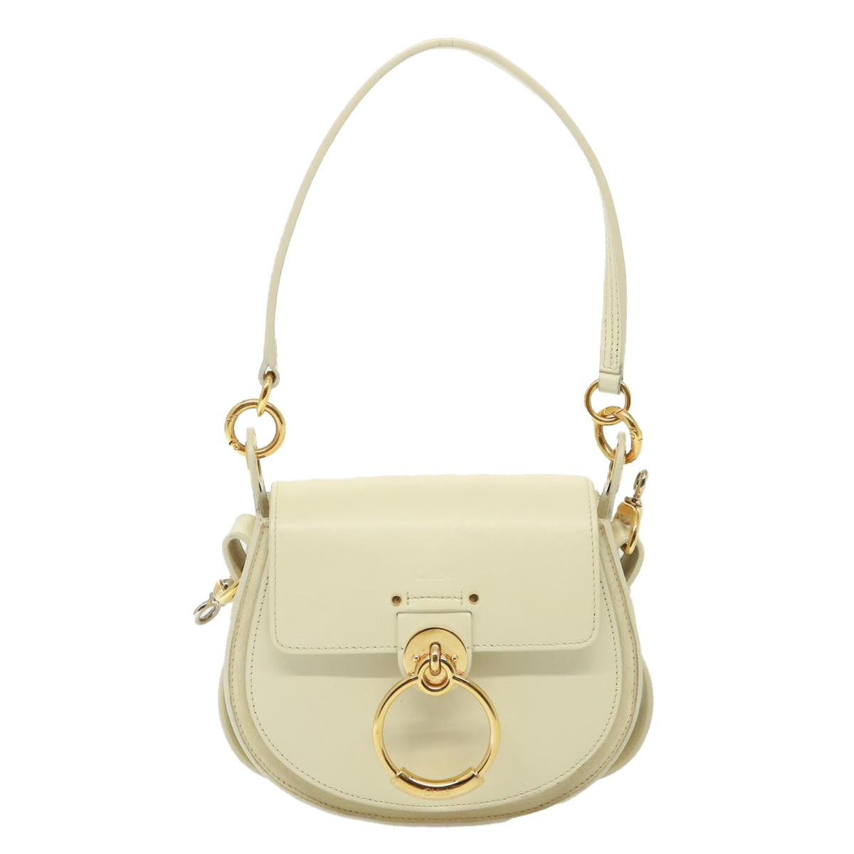Chloe Tess Shoulder Bag Leather 2way White 79105