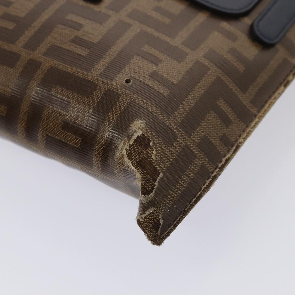 FENDI Zucca Canvas FILA Collaboration Shoulder Bag Brown Black79110