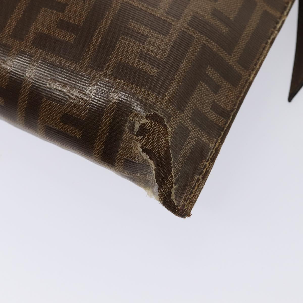 FENDI Zucca Canvas FILA Collaboration Shoulder Bag Brown Black79110