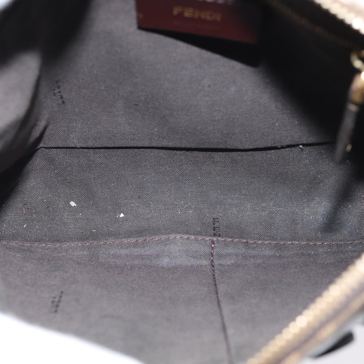 FENDI Zucca Canvas FILA Collaboration Shoulder Bag Brown Black79110