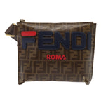 FENDI Zucca Canvas FILA Collaboration Shoulder Bag Brown Black79110
