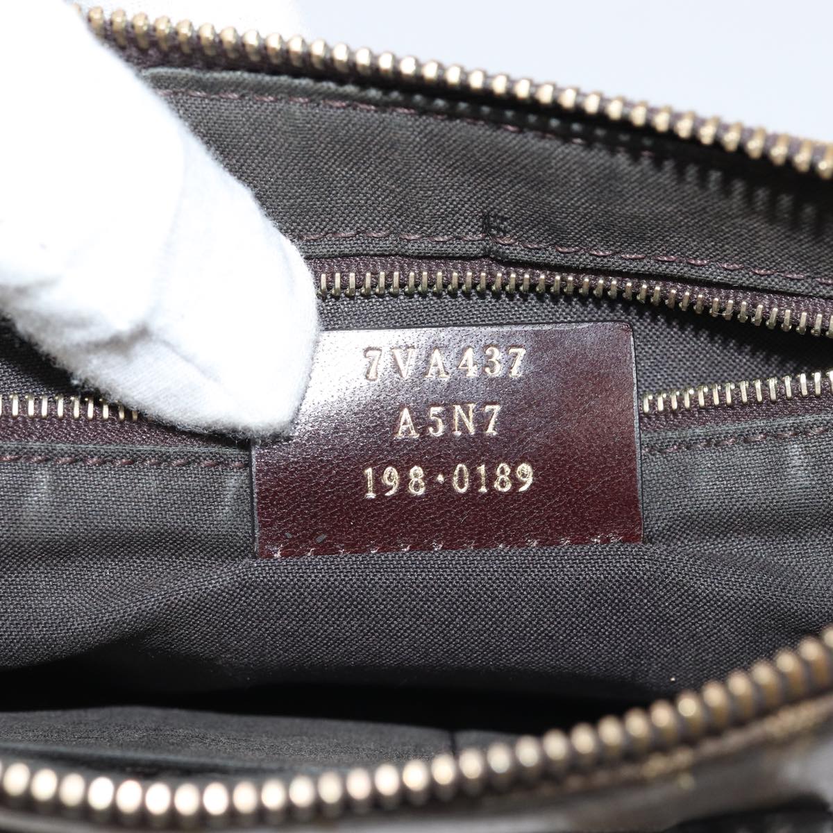 FENDI Zucca Canvas FILA Collaboration Shoulder Bag Brown Black79110