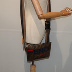 FENDI Zucca Canvas FILA Collaboration Shoulder Bag Brown Black79110
