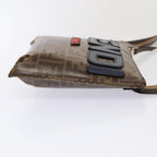 FENDI Zucca Canvas FILA Collaboration Shoulder Bag Brown Black79110