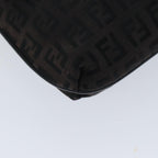 FENDI Zucchino Canvas Shoulder Bag Black79112
