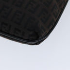 FENDI Zucchino Canvas Shoulder Bag Black79112