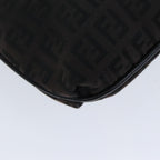 FENDI Zucchino Canvas Shoulder Bag Black79112