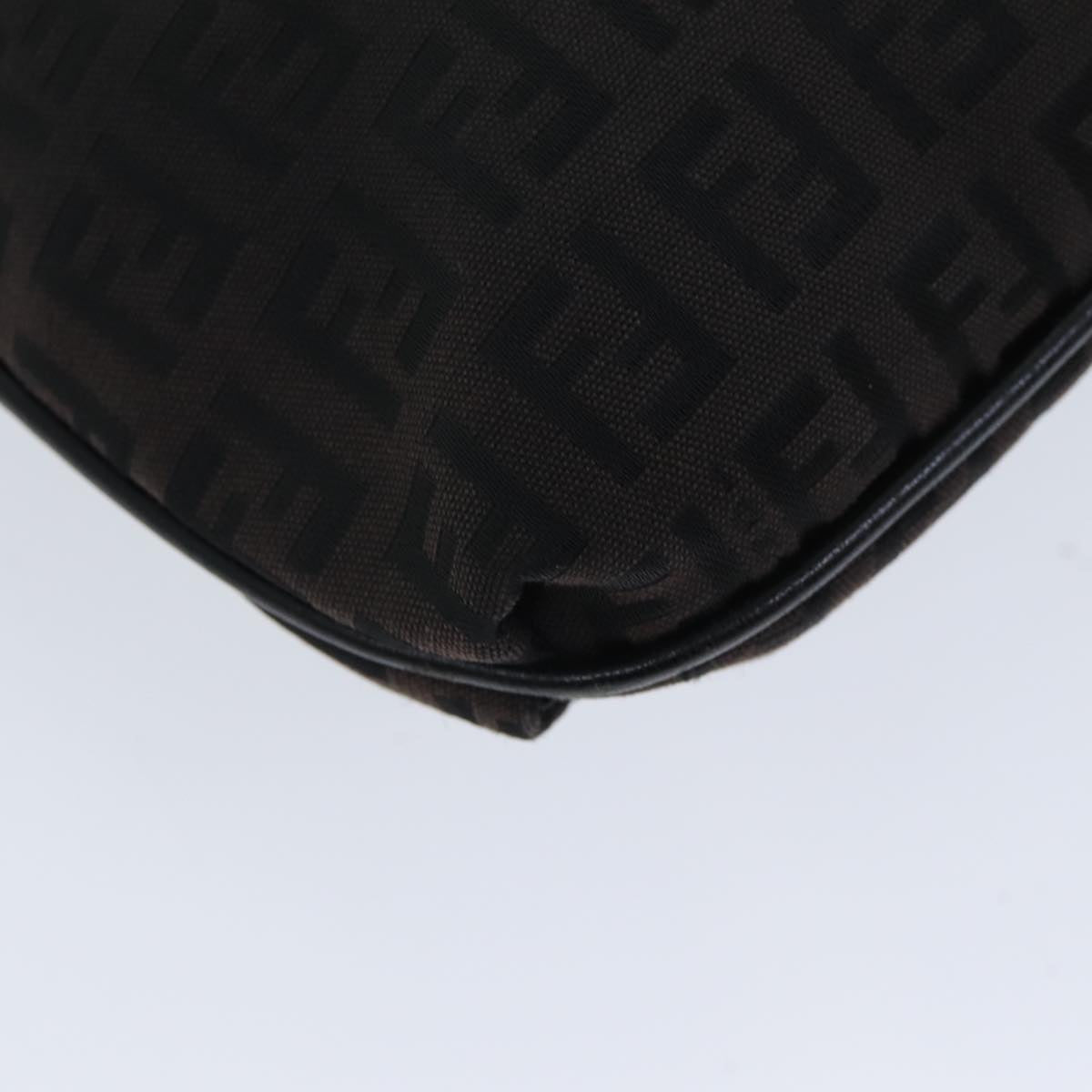 FENDI Zucchino Canvas Shoulder Bag Black79112
