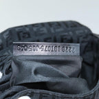 FENDI Zucchino Canvas Shoulder Bag Black79112