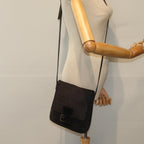 FENDI Zucchino Canvas Shoulder Bag Black79112