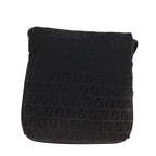 FENDI Zucchino Canvas Shoulder Bag Black79112
