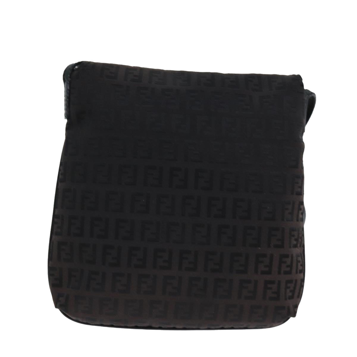 FENDI Zucchino Canvas Shoulder Bag Black79112