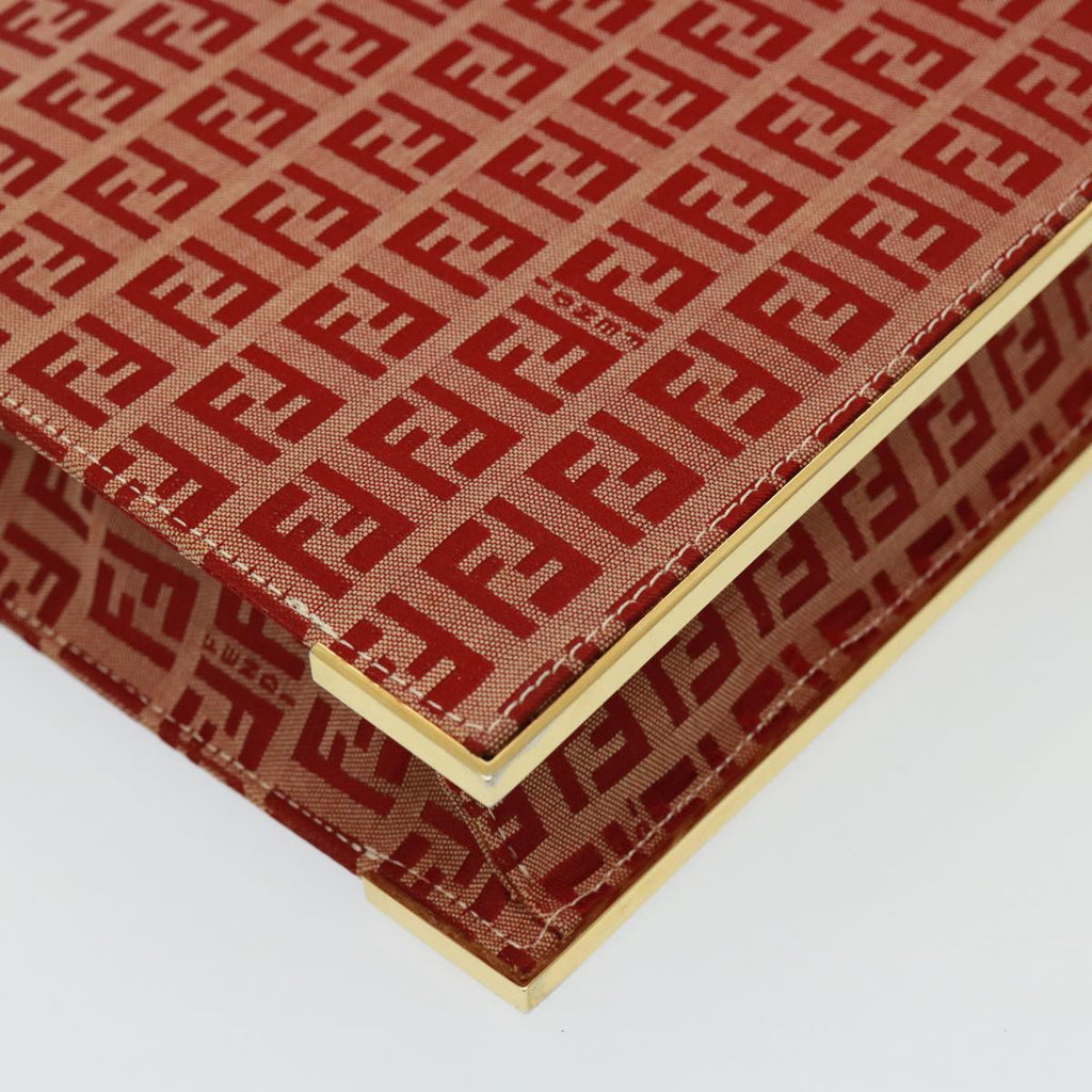 FENDI Zucchino Canvas Hand Bag Red79113