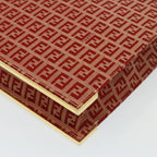 FENDI Zucchino Canvas Hand Bag Red79113