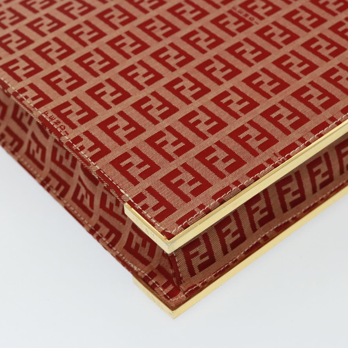 FENDI Zucchino Canvas Hand Bag Red79113