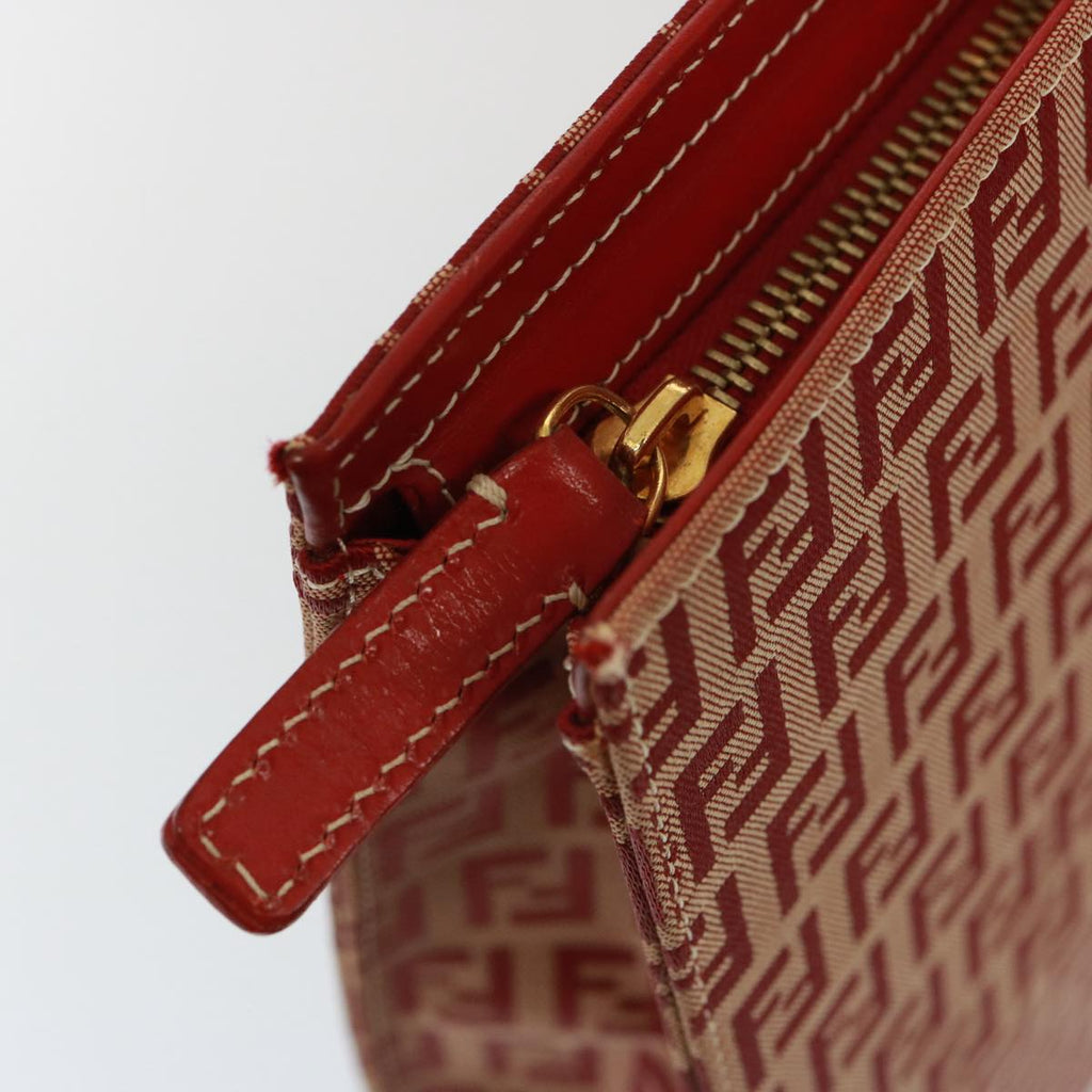 FENDI Zucchino Canvas Hand Bag Red79113