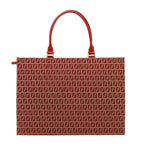 FENDI Zucchino Canvas Hand Bag Red79113
