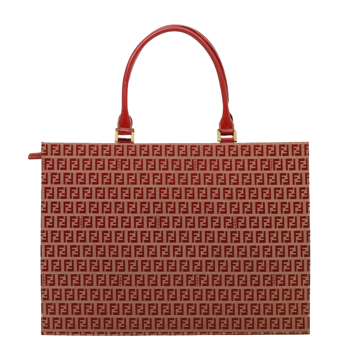 FENDI Zucchino Canvas Hand Bag Red79113