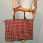 FENDI Zucchino Canvas Hand Bag Red79113