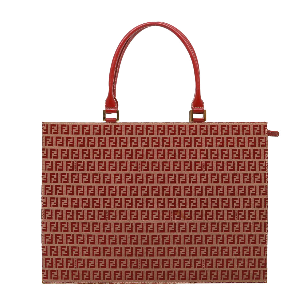 FENDI Zucchino Canvas Hand Bag Red79113