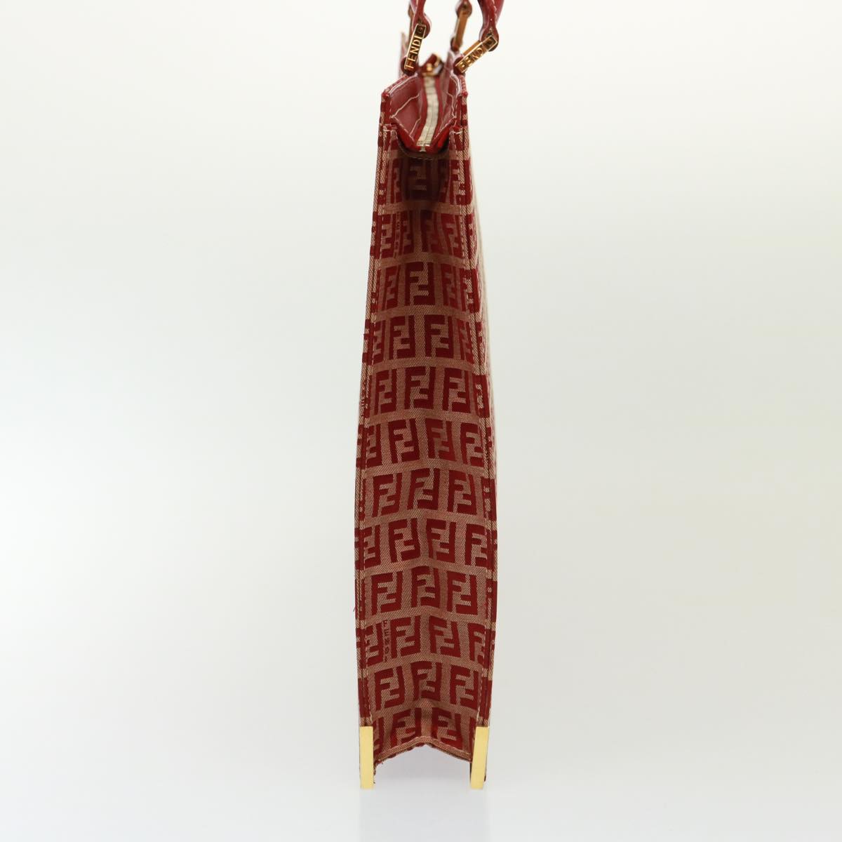 FENDI Zucchino Canvas Hand Bag Red79113