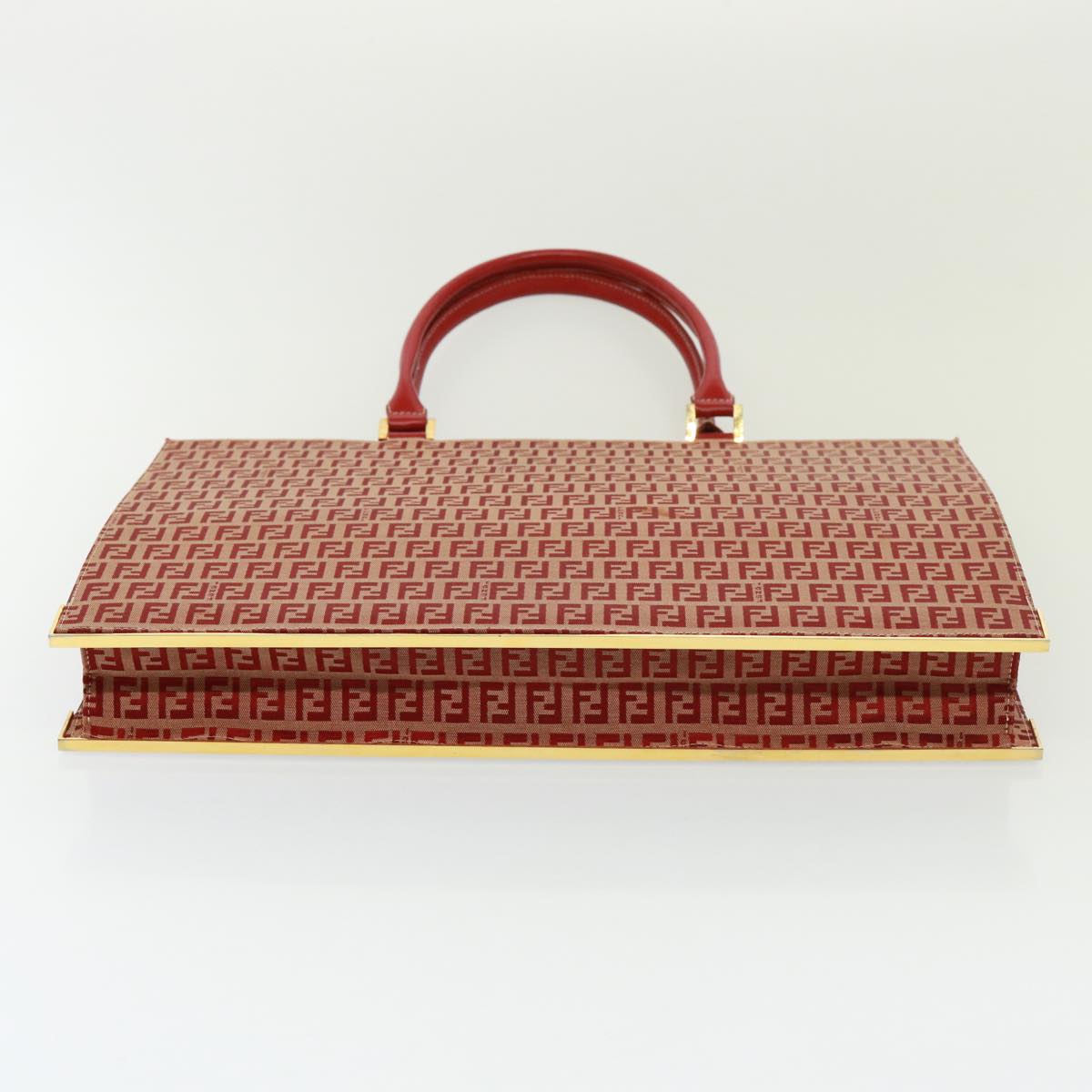 FENDI Zucchino Canvas Hand Bag Red79113