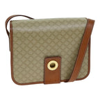 CELINE Macadam Canvas Shoulder Bag Beige  79130