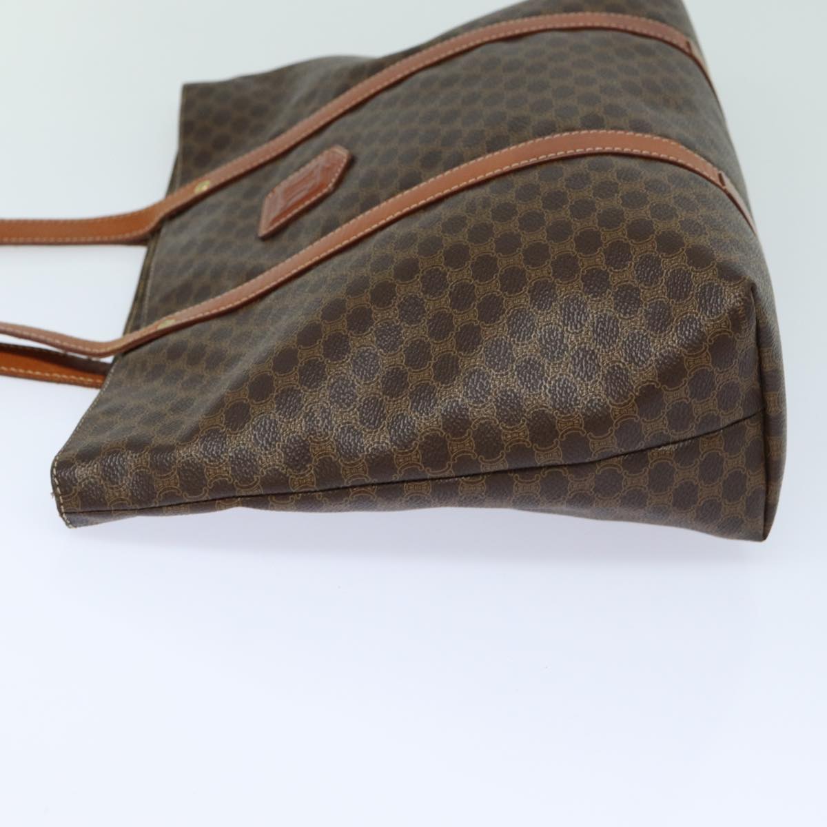 CELINE Macadam Canvas Tote Bag PVC Leather Brown  79187