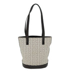 CELINE C Macadam Canvas Hand Bag White Auth 79191