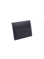 Bottega Veneta Intrecciato Weaving Card Wallet Navy