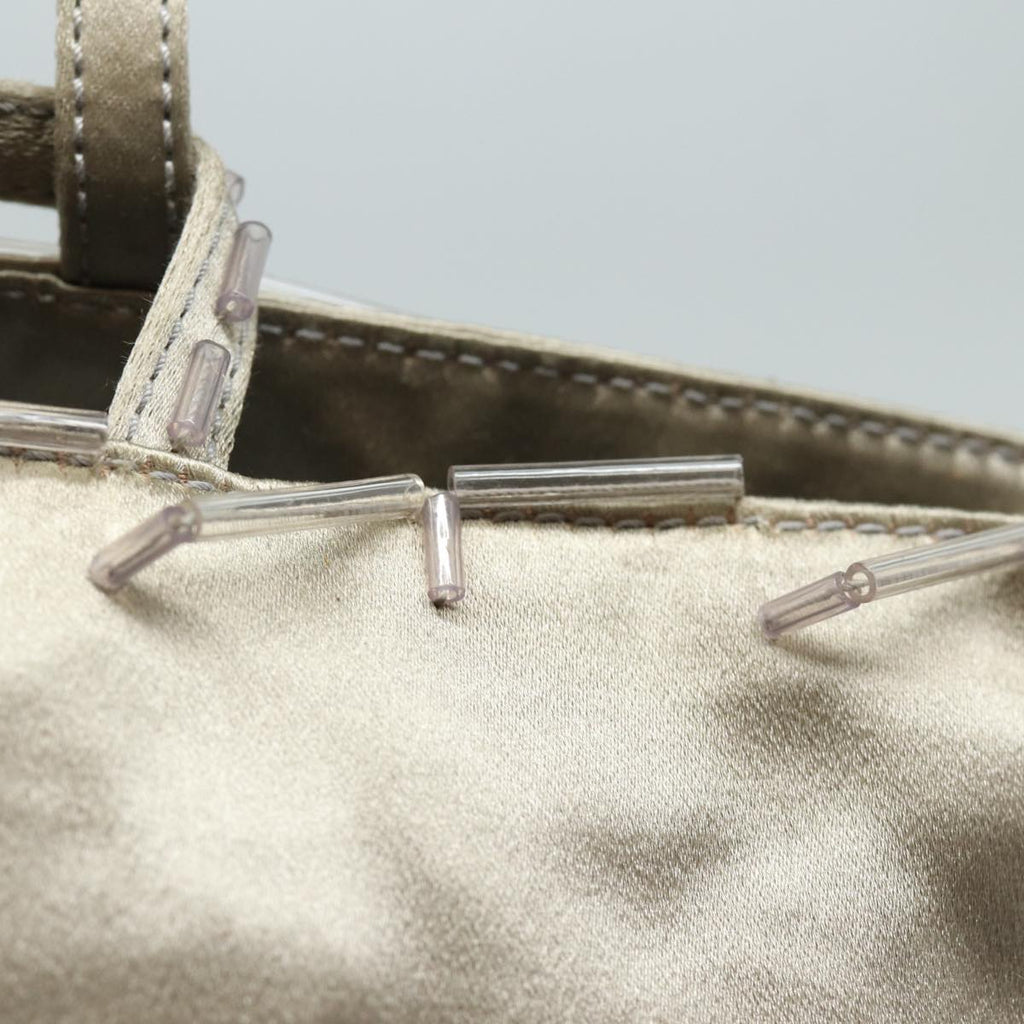 PRADA Hand Bag Nylon Silver 79203