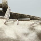 PRADA Hand Bag Nylon Silver 79203