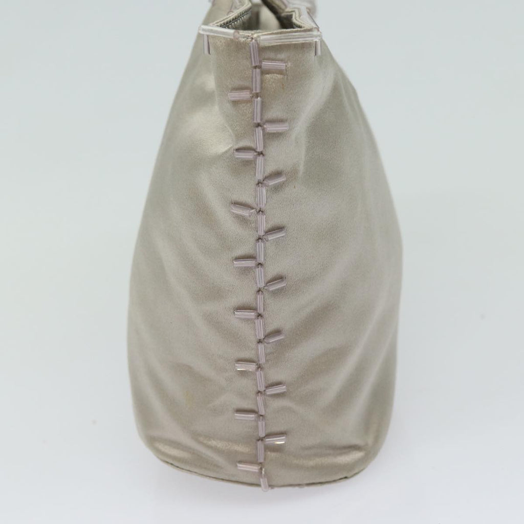 PRADA Hand Bag Nylon Silver 79203