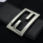 FENDI Mamma Baguette Shoulder Bag Nylon Black79364