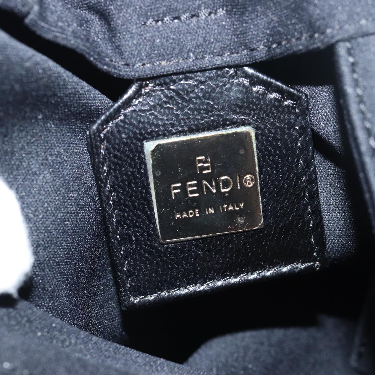 FENDI Mamma Baguette Shoulder Bag Nylon Black79364