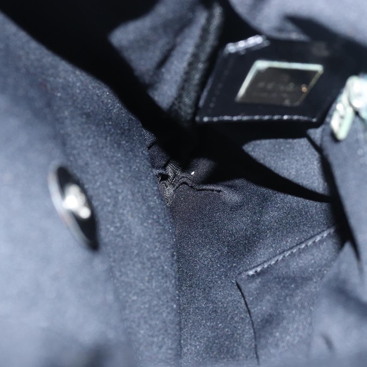 FENDI Mamma Baguette Shoulder Bag Nylon Black79364