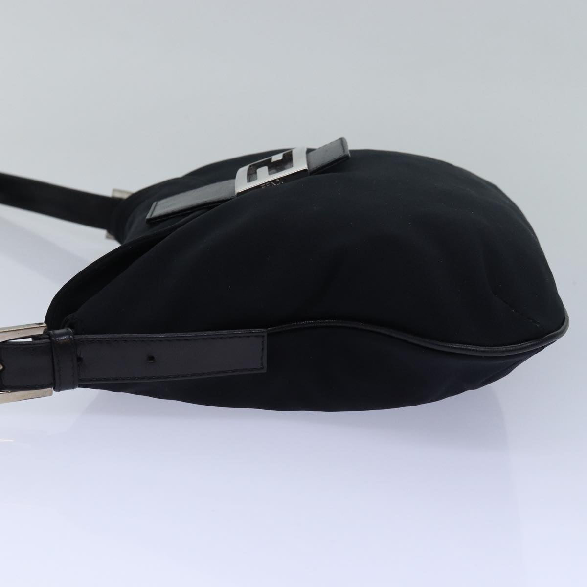 FENDI Mamma Baguette Shoulder Bag Nylon Black79364