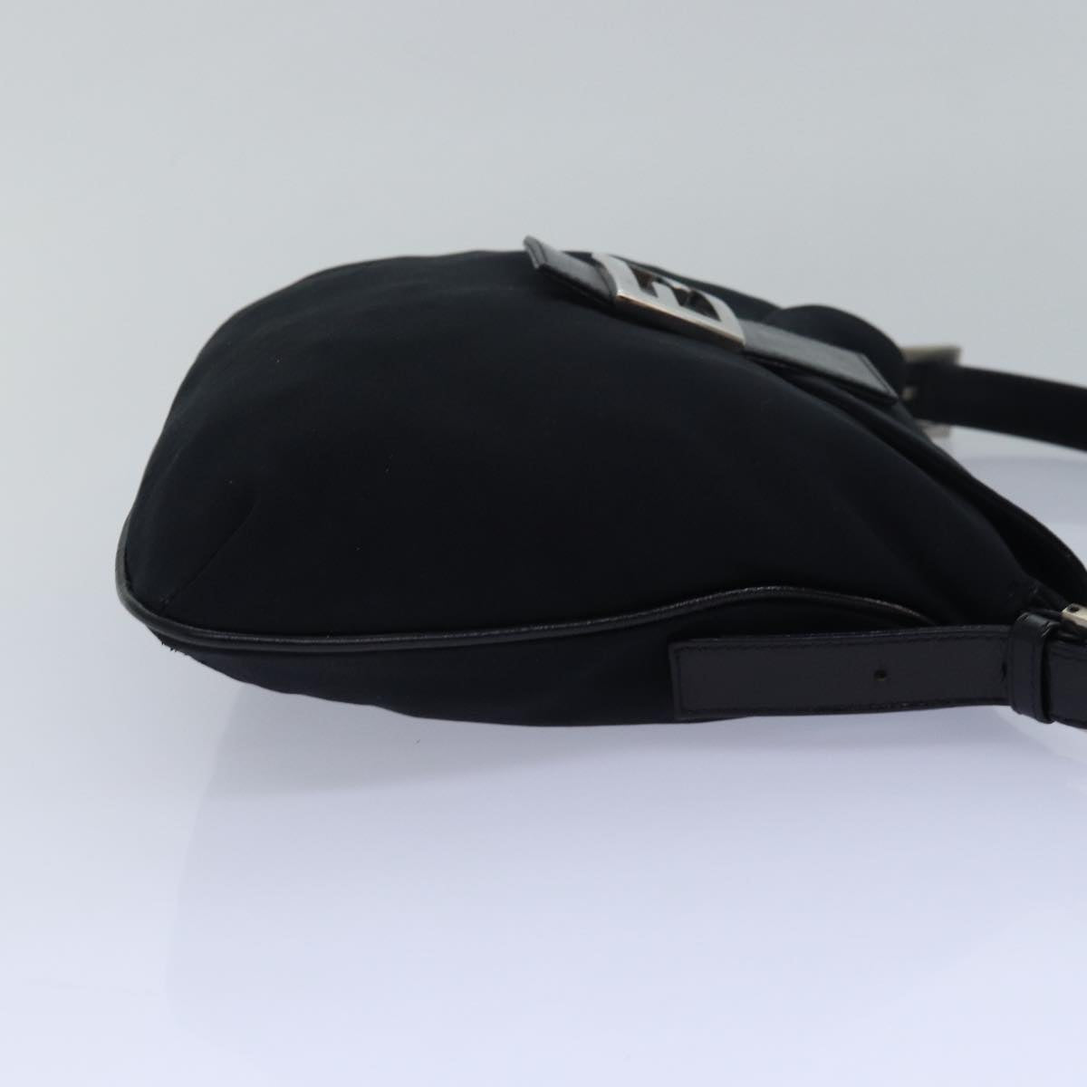 FENDI Mamma Baguette Shoulder Bag Nylon Black79364