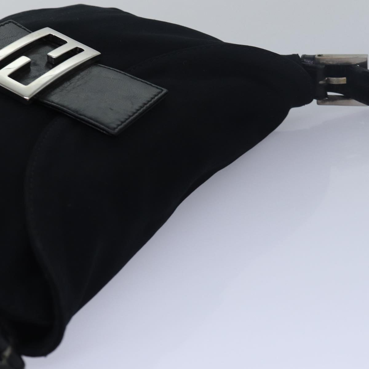 FENDI Mamma Baguette Shoulder Bag Nylon Black79364