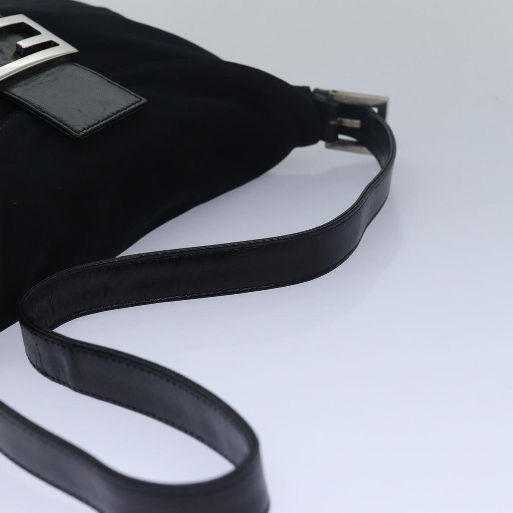 FENDI Mamma Baguette Shoulder Bag Nylon Black79364