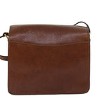CELINE Shoulder Bag Leather Brown  79379