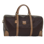 CELINE Macadam Canvas Boston Bag PVC Leather Brown  79437