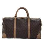 CELINE Macadam Canvas Boston Bag PVC Leather Brown  79437