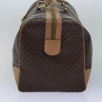 CELINE Macadam Canvas Boston Bag PVC Leather Brown  79437