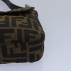FENDI Zucca Canvas Mamma Baguette Shoulder Bag Brown Black79451A