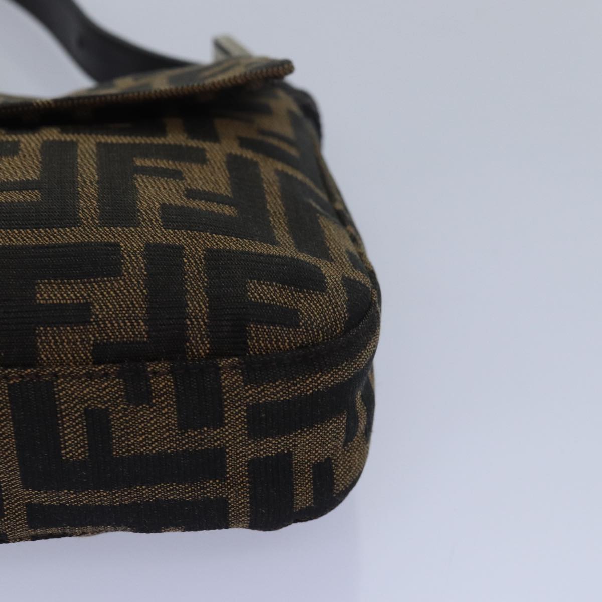 FENDI Zucca Canvas Mamma Baguette Shoulder Bag Brown Black79451A