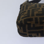 FENDI Zucca Canvas Mamma Baguette Shoulder Bag Brown Black79451A