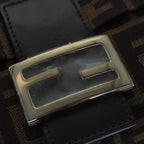 FENDI Zucca Canvas Mamma Baguette Shoulder Bag Brown Black79451A