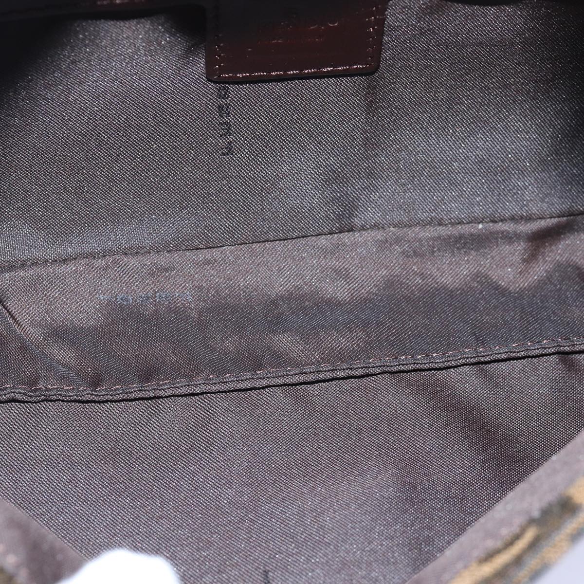 FENDI Zucca Canvas Mamma Baguette Shoulder Bag Brown Black79451A