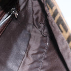 FENDI Zucca Canvas Mamma Baguette Shoulder Bag Brown Black79451A